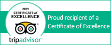trip advisor Proud recipient of a Certificate of Excellence